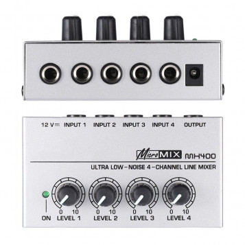 Mikser audio 4-kanałowy N-AUDIO MX400 MICROMIX