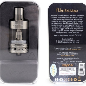 Atomizer clearomizer aspire Atlantis Mega 5ml stalowy