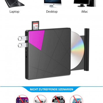 Zewnętrzny napęd CD/DVD USB 3.0 Type C 5V