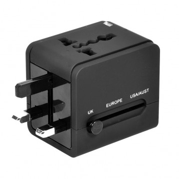 Adapter podróżny przejściówka międzynarodowa 2-porty USB 5V 2100mA