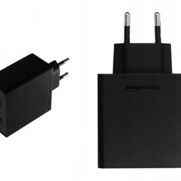 Uniwersalna ładowarka sieciowa 2-porty USB 5V 2.4A AmazonBasics