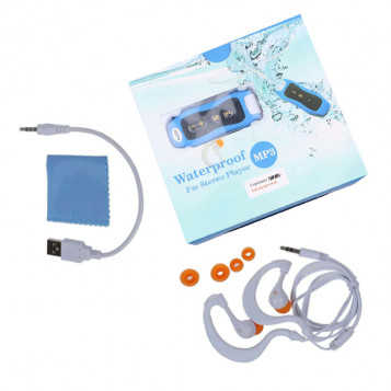 Sportowy wodoodporny MP3 klips FM IPX8 4GB Li-Po kolory