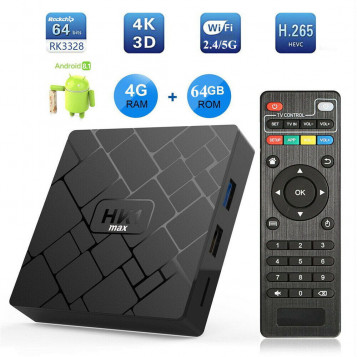 HK1 Max Smart 4K 3D TV Box RK3228 4/64G WiFi Android 8.1