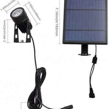 Wodoodporna zewnętrzna lampa solarna LED T Sunrise TS-S4202