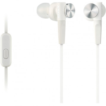 Słuchawki przewodowe dokanałowe Sony MDR-XB50AP białe