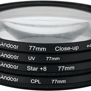 Filtr polaryzacyjny ochronny UV CPL CloseUP4 Star8 Andoer 77mm Canon Nikon