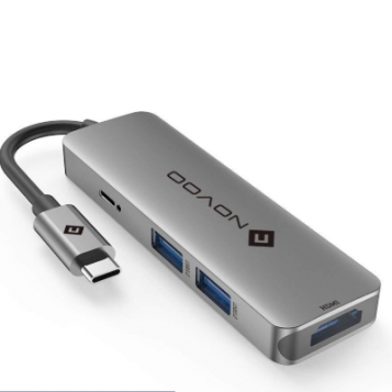 Hub USB C z adapterem HDMI 4K 2 porty USB 3.0 Novoo