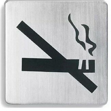Metalowy szyld informacyjny samoprzylepny zakaz palenia Blomus 68208