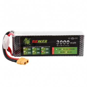 Bateria do drona Lion Power XT60 3000mAh 25C 11.1V
