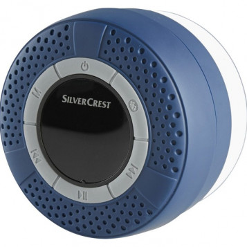Wodoodporny głośnik do kąpieli SilverCrest SBL 3 C3 LED FM niebieski