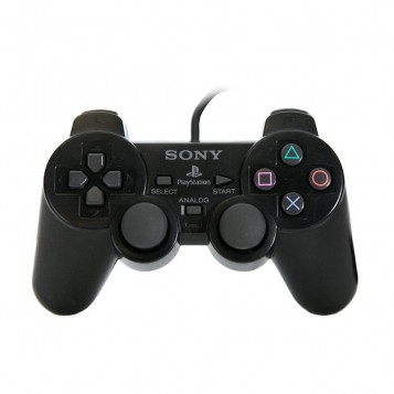 Kontroler analogowy do konsoli Sony PlayStation 2 z oryginalnym wtykiem SCPH-10010 czarny