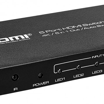 Switch przełącznik HDMI AmazonBasics 5-portowy 4K HDR