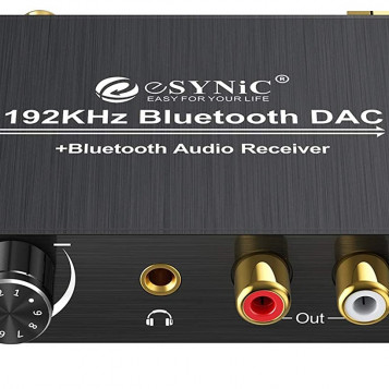 Konwerter przetwornik cyfrowo-analogowy eSynic 192kHz DAC Bluetooth 5.0