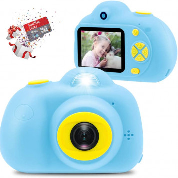 Aparat kamera cyfrowa dla dzieci HD 1080P ZOOM niebieski