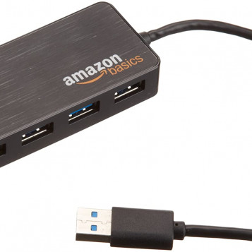 Koncentrator 4-portowy USB 3.0 z zasilaczem 5 V / 2,5 A AmazonBasics