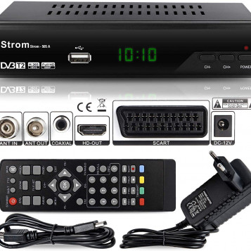 Odtwarzacz multimedialny Strom-505 H.265 HEVC Odbiornik HD-DVB-T2 HDMI FullHD PVR