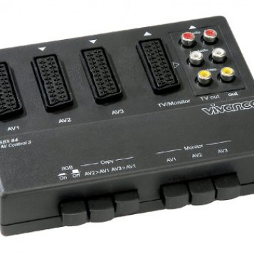 Przełącznik 3 kanały Vivanco SBX 84 AV audio SCART