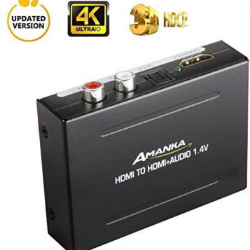 Ekstraktor konwerter adapter HDMI do HDMI+audio RCA SPDIF 4K Amanka