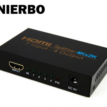 Rozdzielacz splitter HDMI NIERBO 1x4 FHD 4Kx2k 3D 1080P