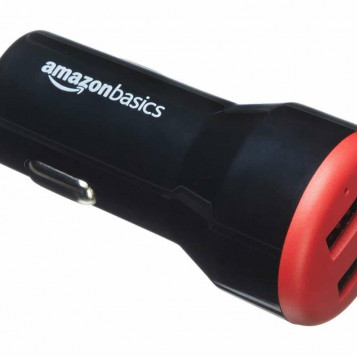 AmazonBasics 2-portowa ładowarka samochodowa USB Apple Android 4,8A 24W