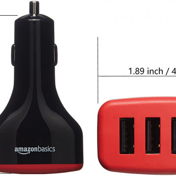 Amazon Basics 4-portowa ładowarka samochodowa USB