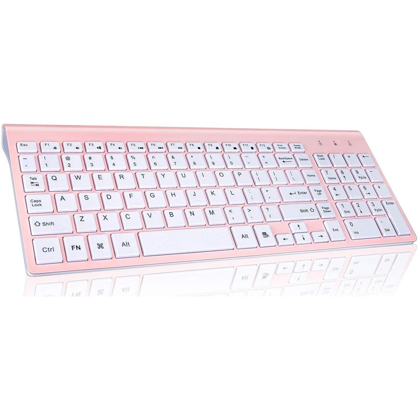 Klawiatura bezprzewodowa Sanhoton 2.4G Ultra QWERTZ Pink