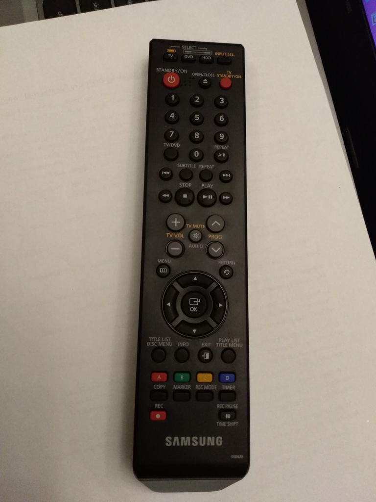Oryginalny pilot do TV Samsung 00062E HDD TV DVD
