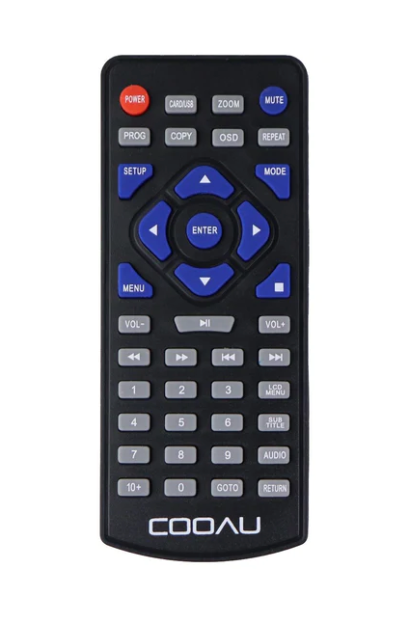 Oryginalny pilot do przenośnego odtwarzacza DVD COOAU CU-901/101
