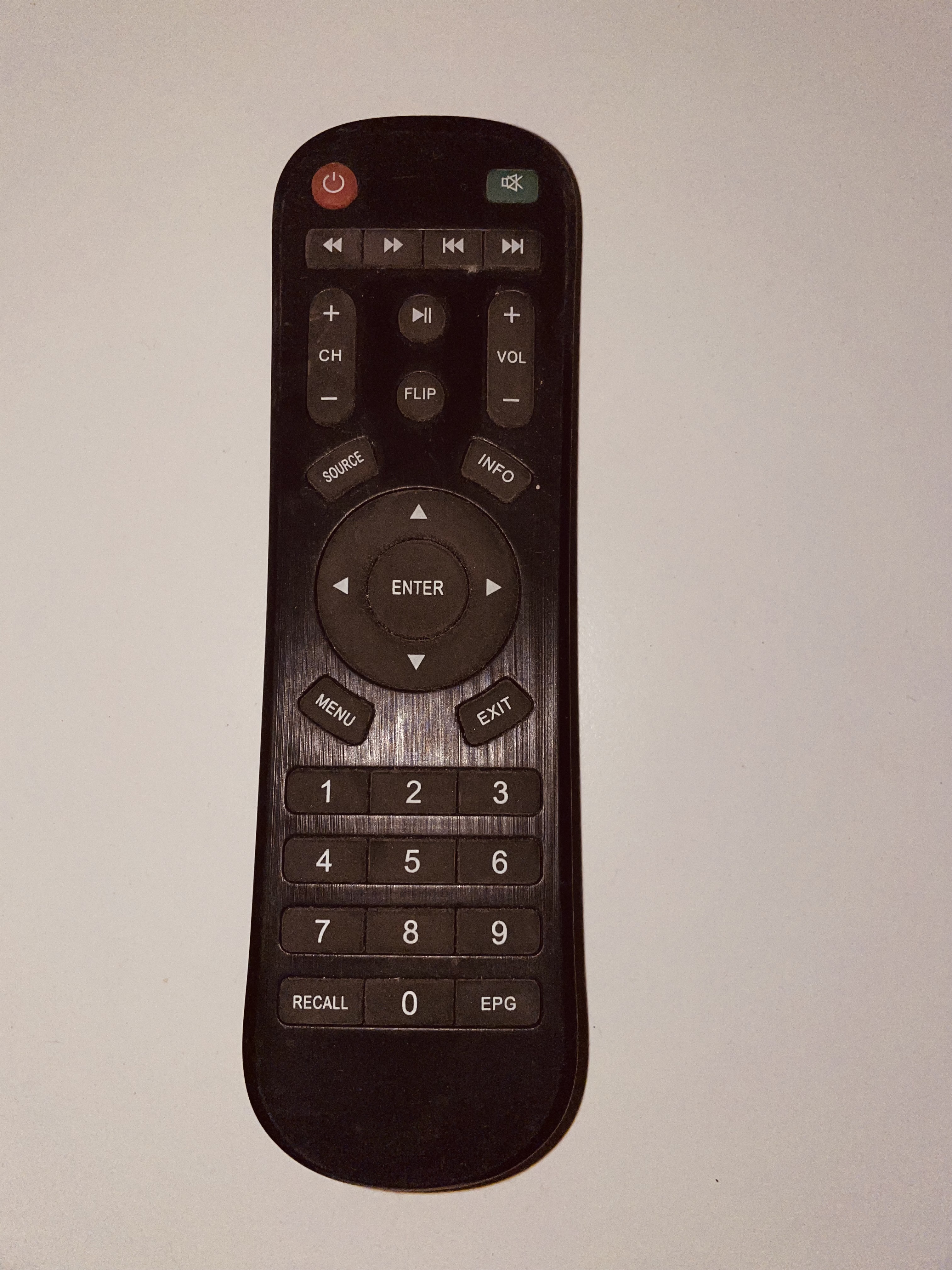 Pilot zdalnego sterowania tunera TV Boxa