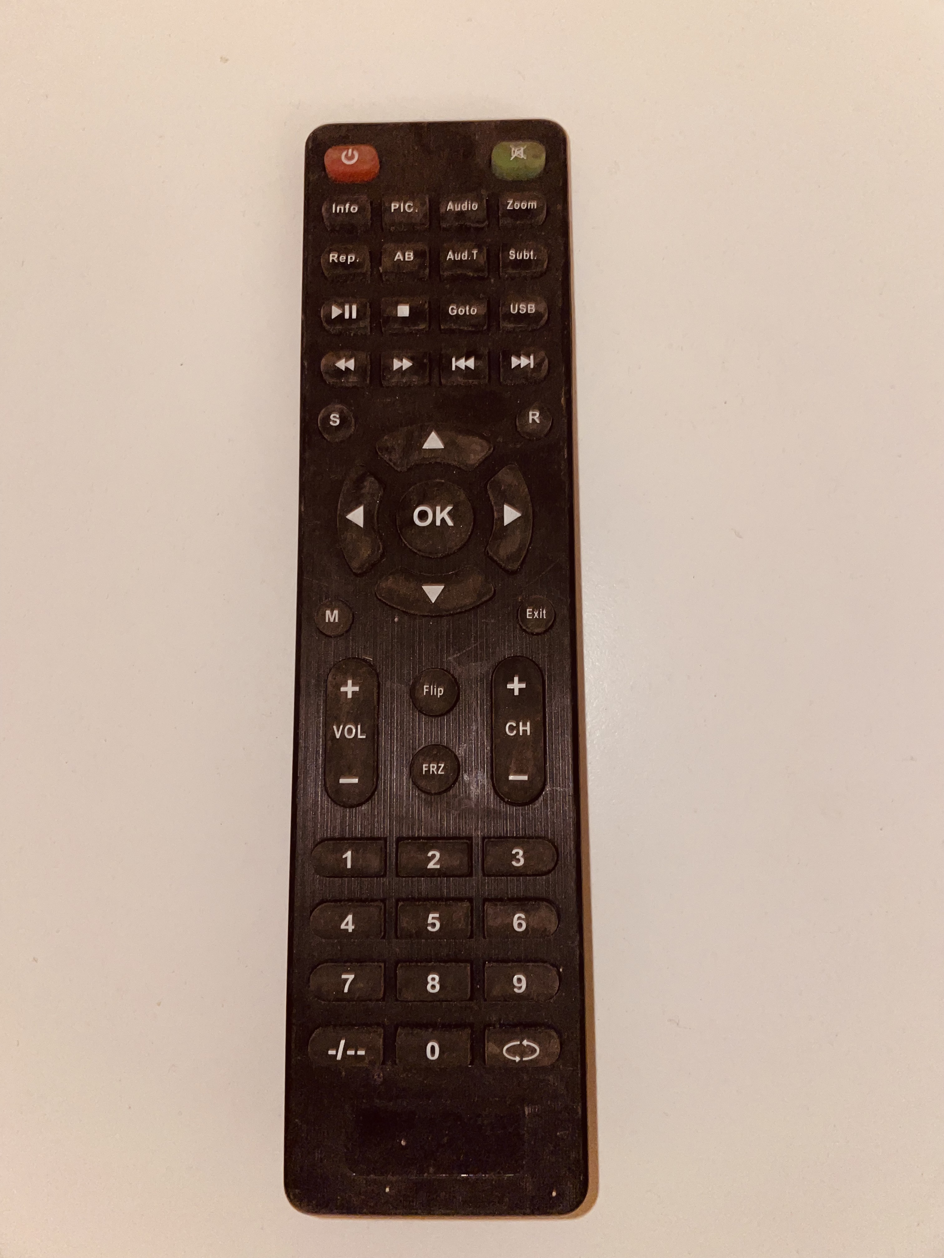 Sterowanie pilot do wieży stereo DVD czarny