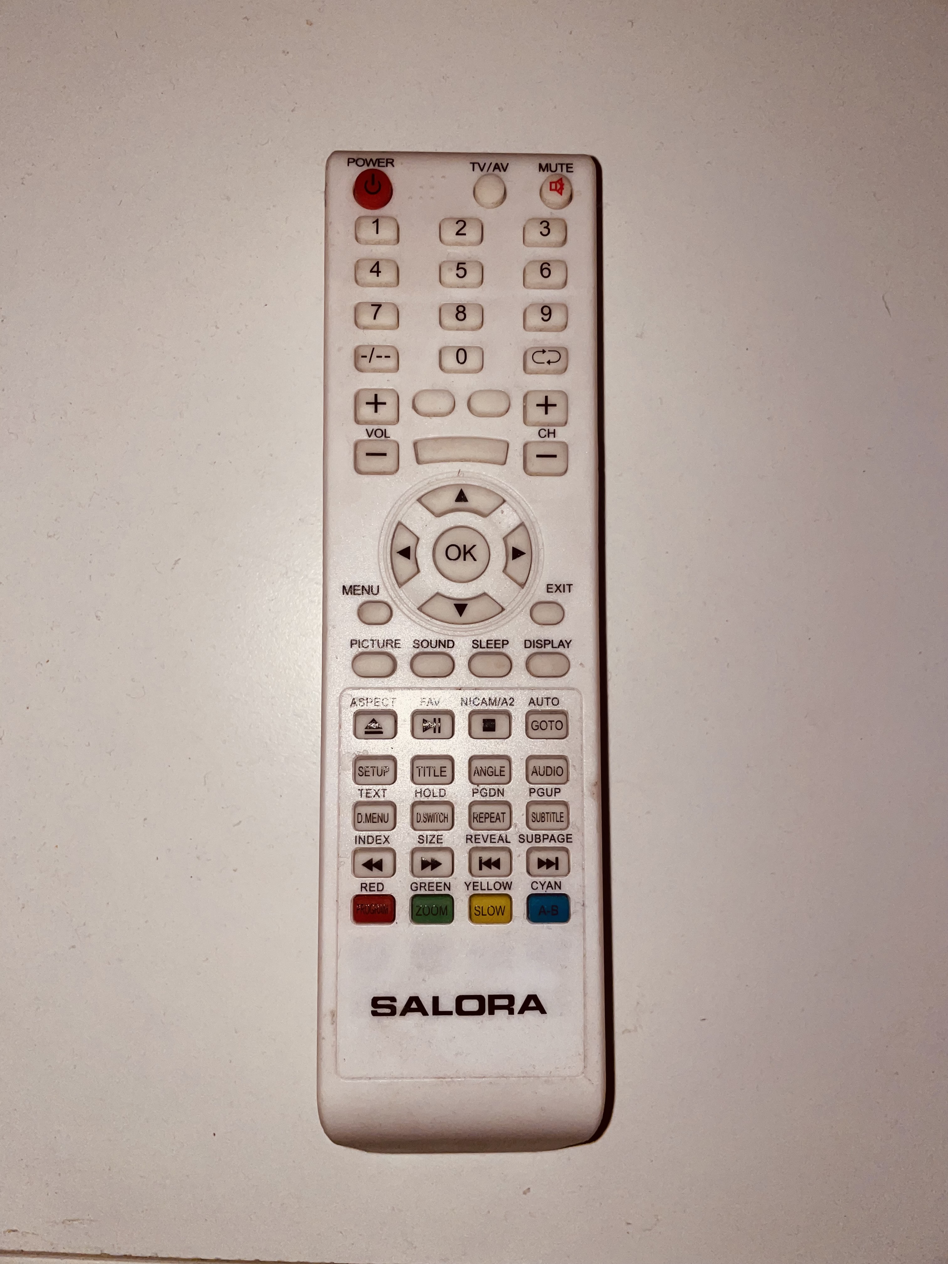 Oryginalny pilot do Salora do telewizrów biały