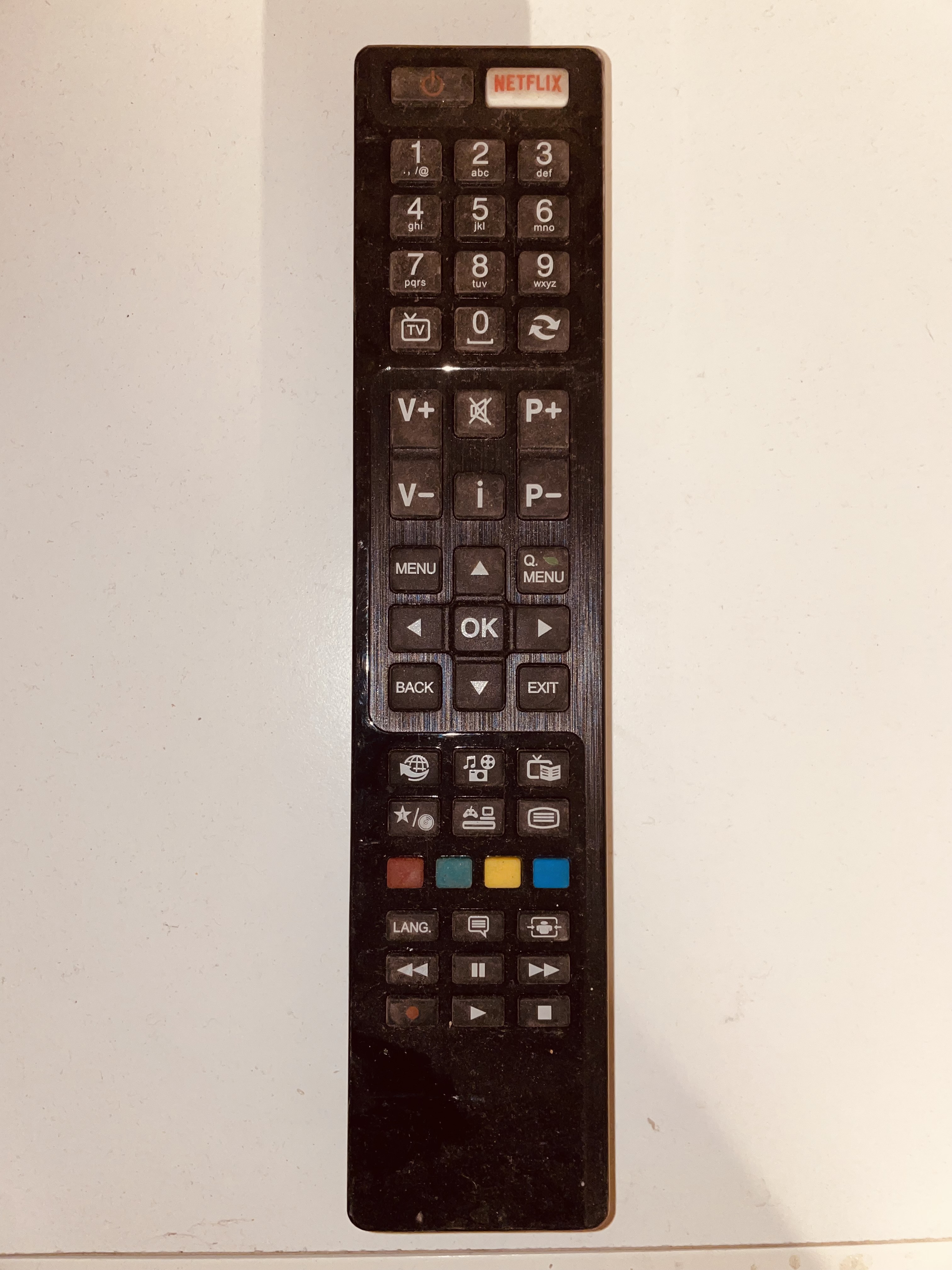 Zdalnego sterowania pilot do telewizora Netflix czarny