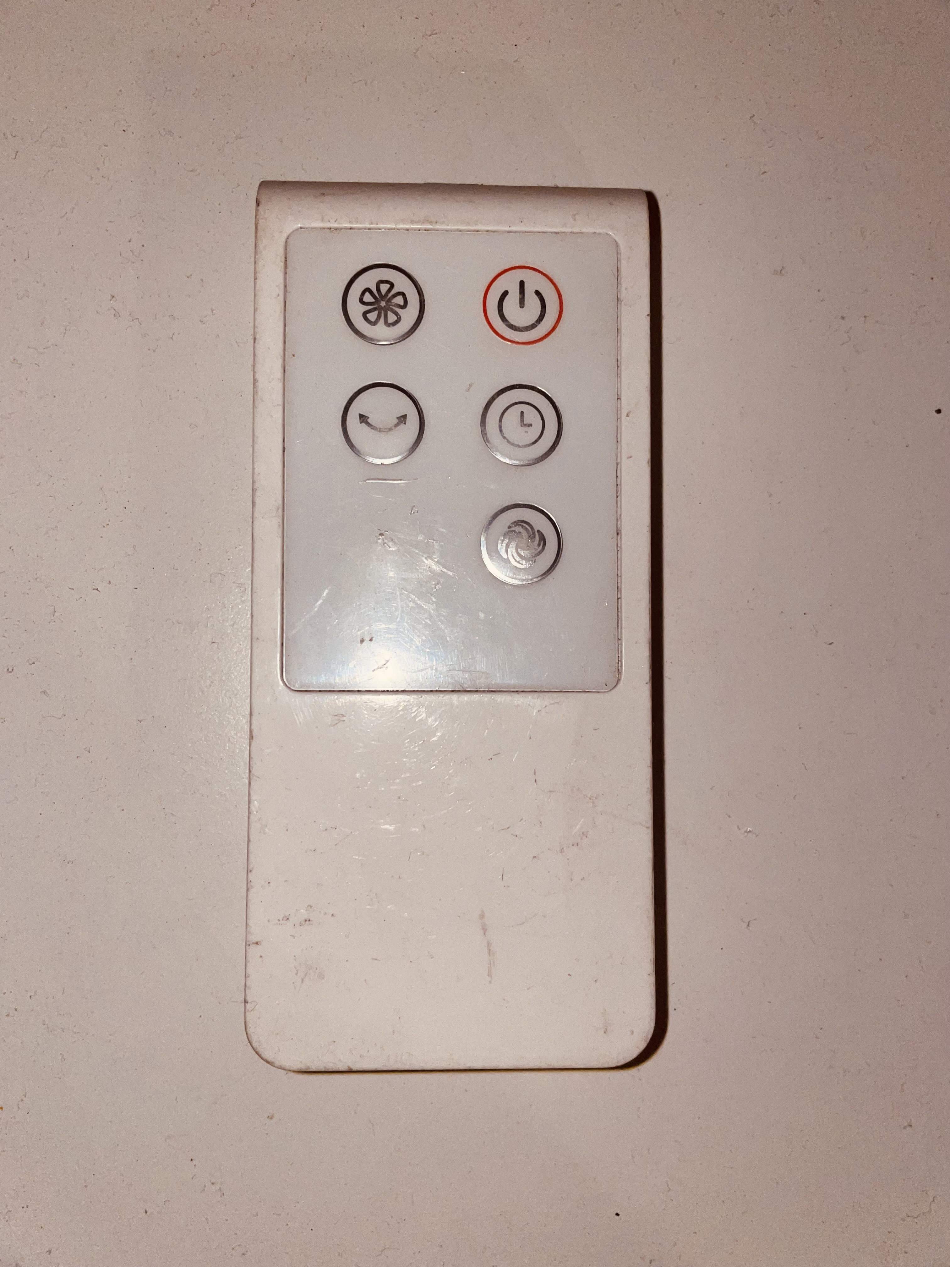 Pilot zdalnie sterowanie wiatraka biały