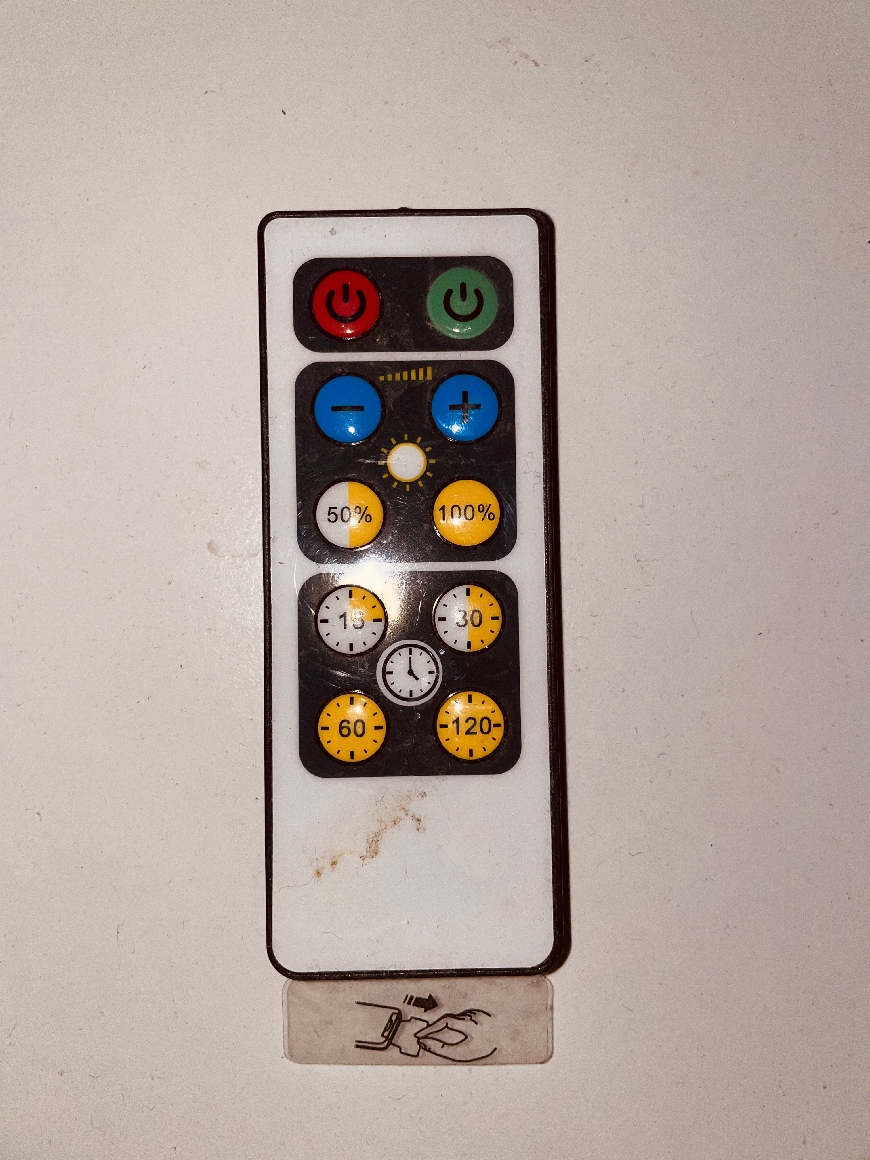 Biały pilot do lampy oświetlenia LED