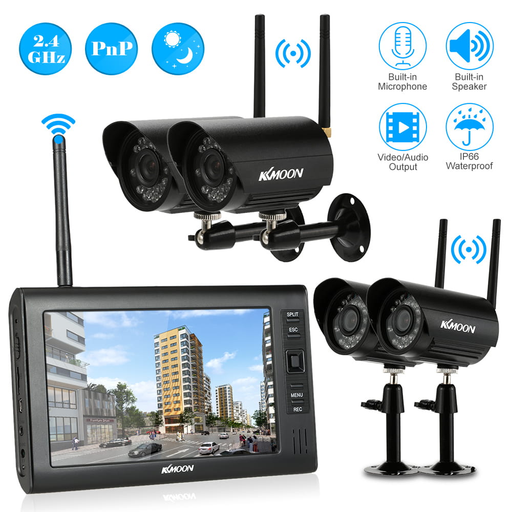 Monitoring WiFi 4 kamery 7 cali monitor LCD nagrywanie na karcie SD