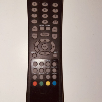 Pilot czarny zdalne sterowanie do telewizora Standby