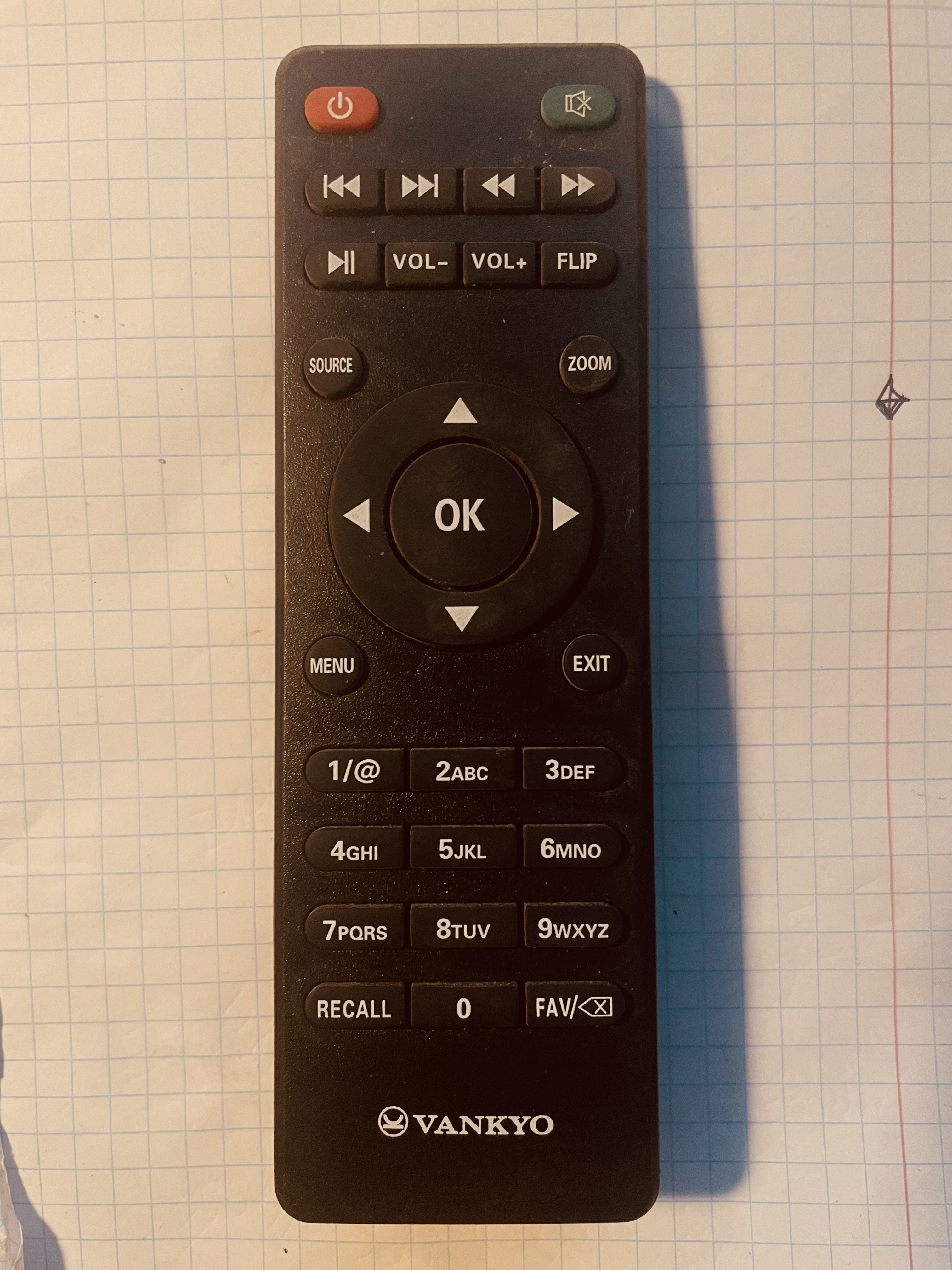 Pilot do sterowania zdalnego telewizora VANKYO