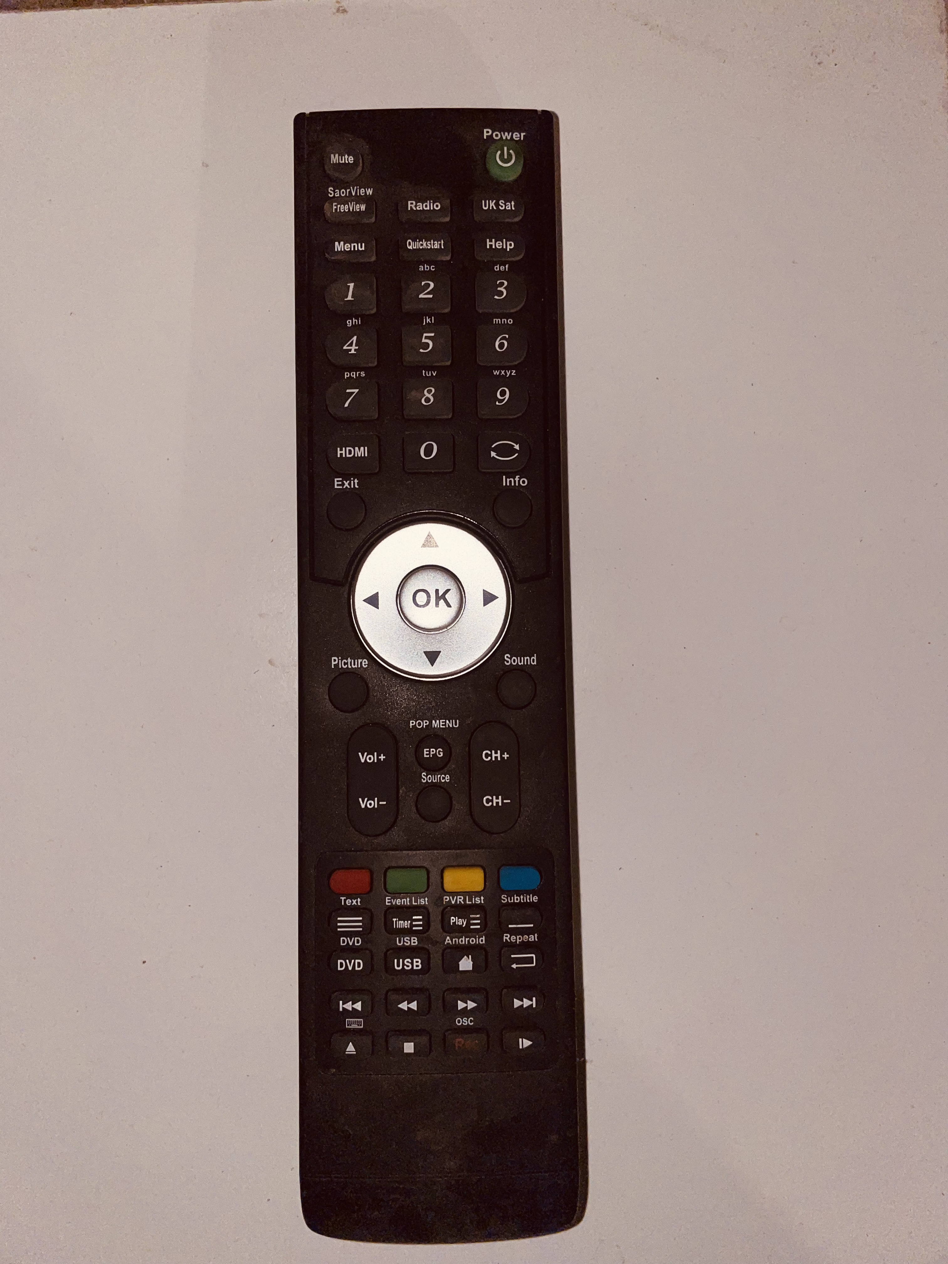 Pilot do telewizora TV SaorView FreeView