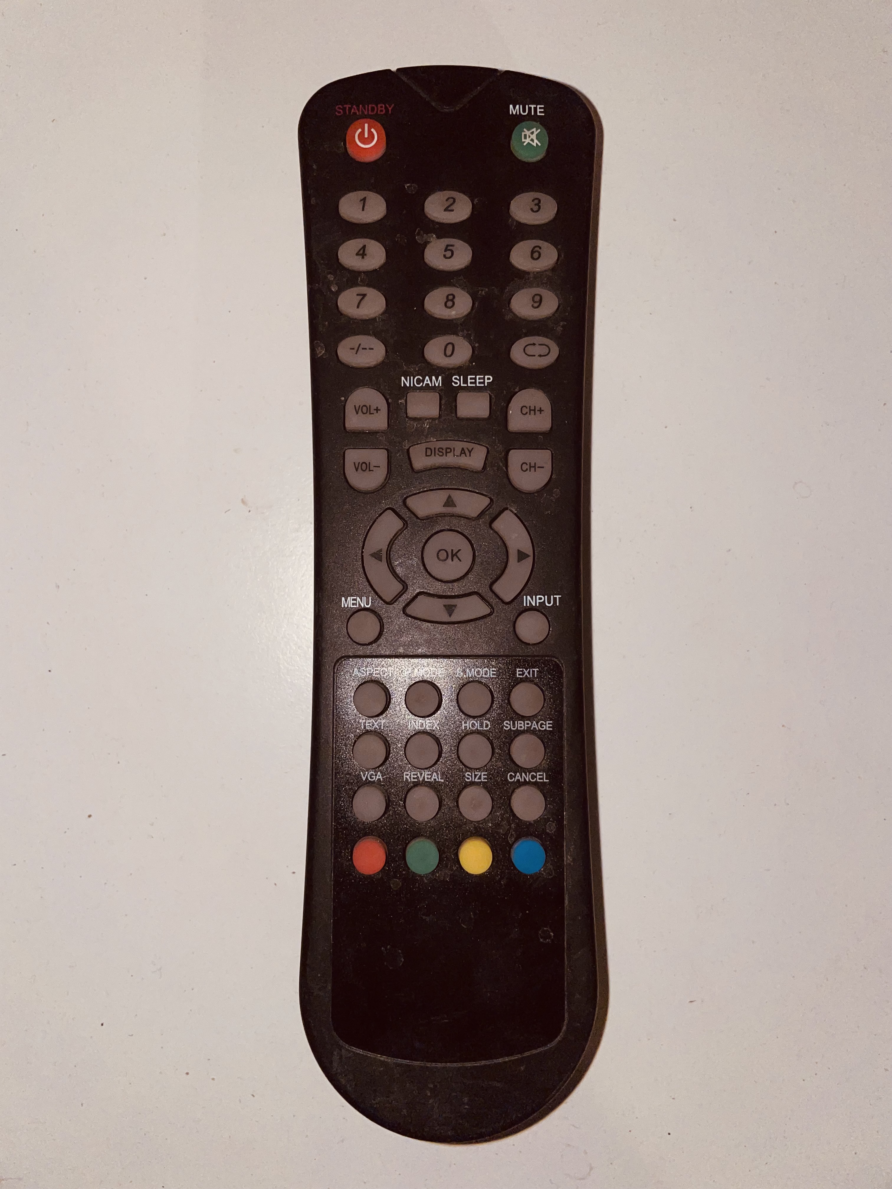 Pilot do starego TV telewizora czarny