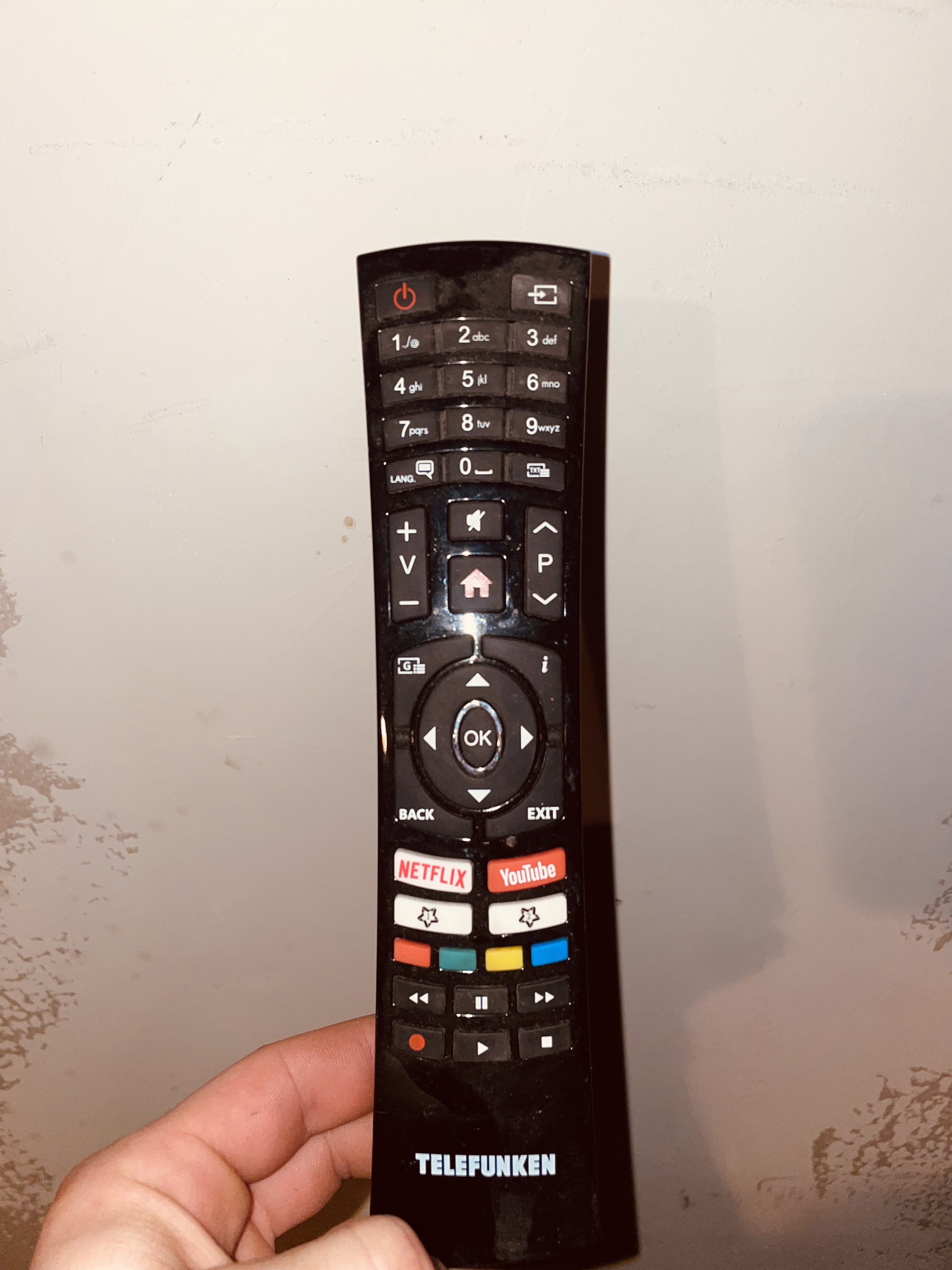 Pilot do telewizora Telefunken Netflix