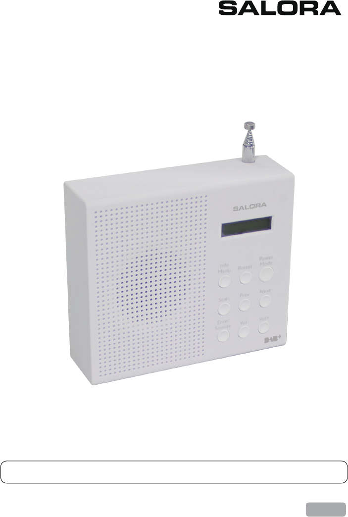 Radiobudzik przenośny wielofunkcyjny Salora DAB2010FM DAB+ FM