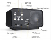 Wielofunkcyjny budzik z radiem FM LCD USB K1 – zdjęcie 1