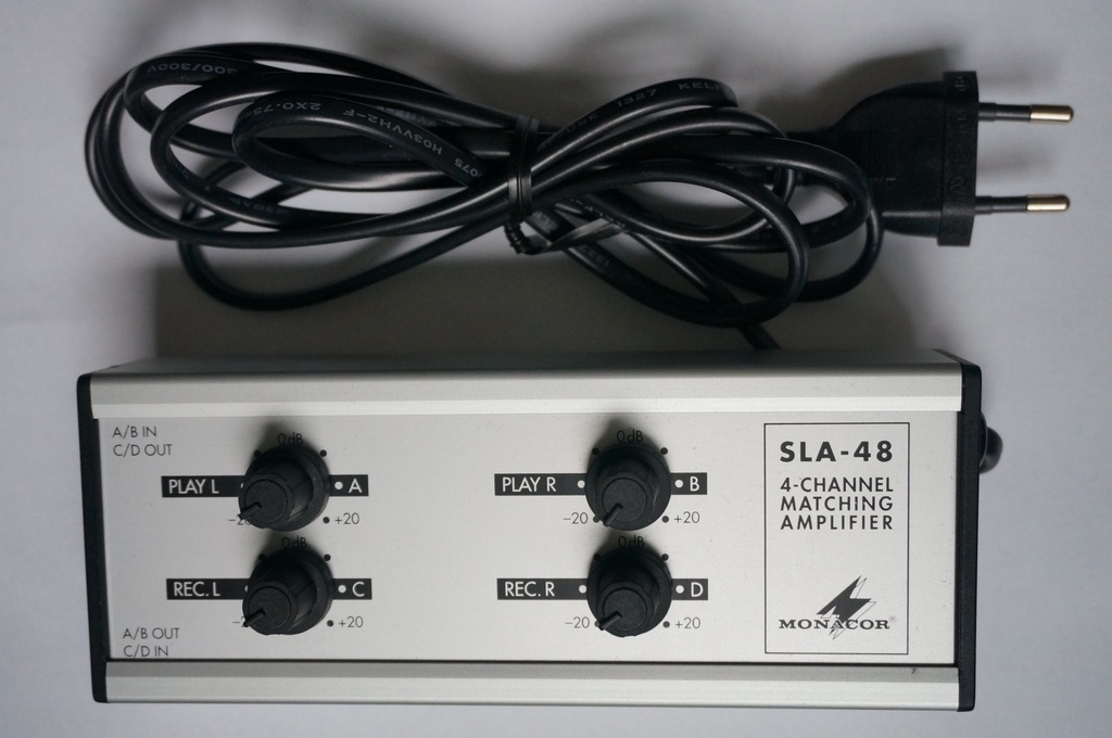 Wzmacniacz stereo Monacor SLA 48 4-kanałowy