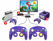 Kontroler pad do Nintendo TechKen Gamecube Wii fioletowy – zdjęcie 2