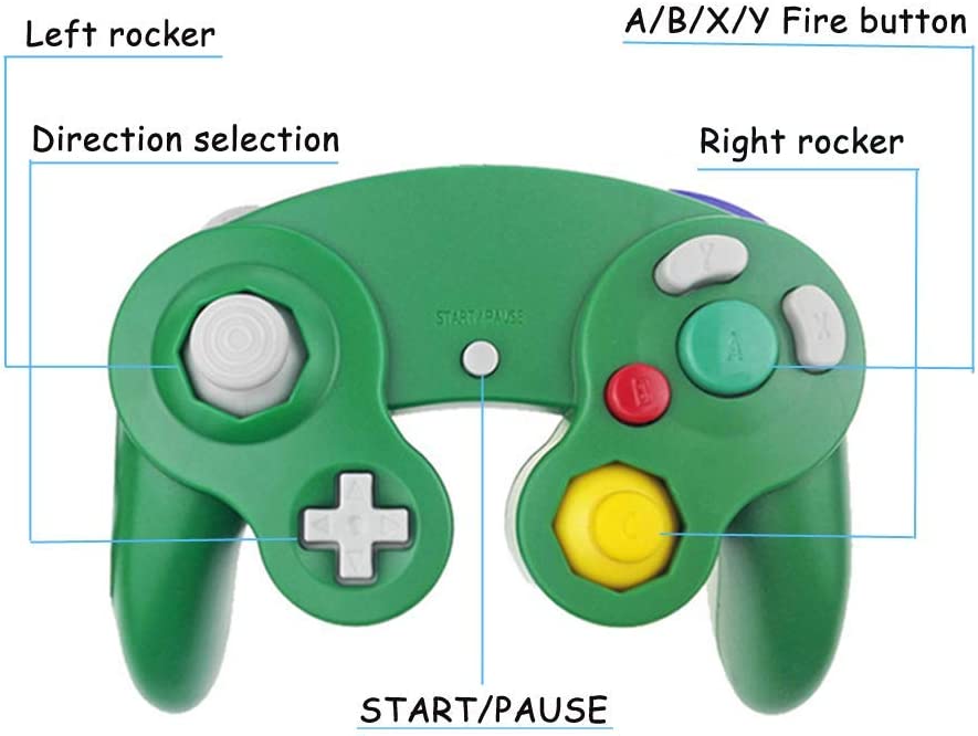 Kontroler pad do Nintendo TechKen Gamecube Wii zielony