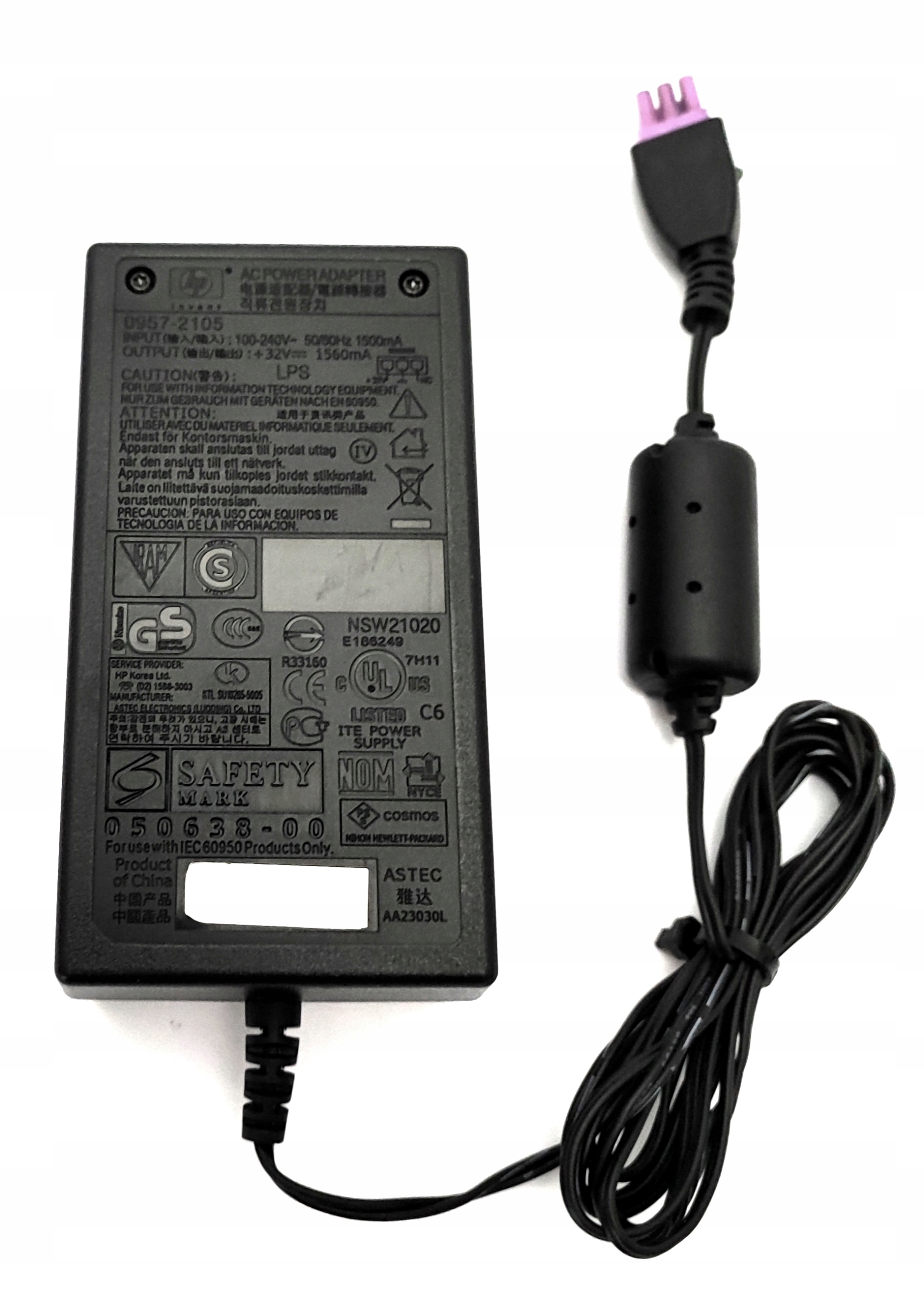 Oryginalny zasilacz do drukarki HP 0957-2105 32V 1560mAh