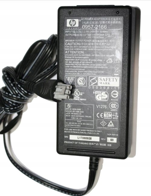 Oryginalny zasilacz do drukarki HP 0957-2166 32V 940mA 16V 625mA 40W