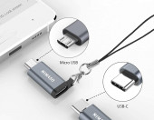 Adapter konwerter Micro USB na USB C z brelokiem NIMASO – zdjęcie 2