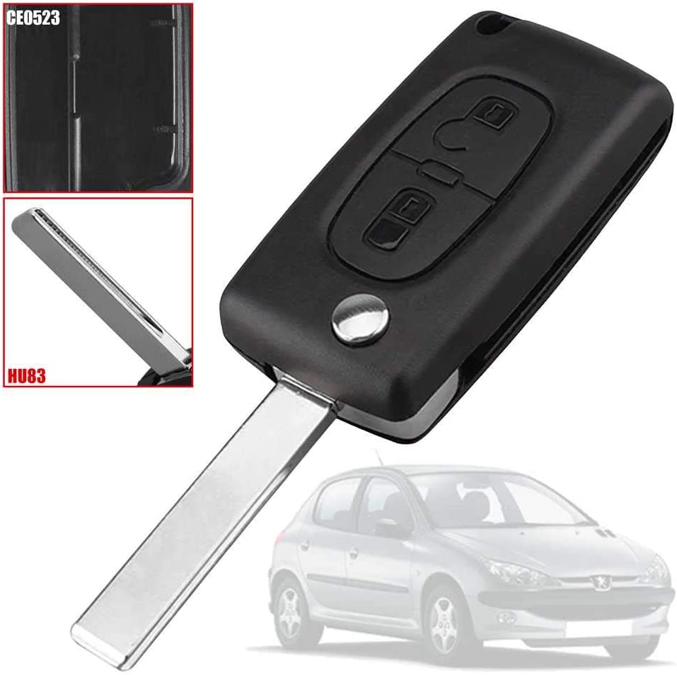 Obudowa pilota z kluczykiem Peugeot 206 207 407 CE0523 HU83