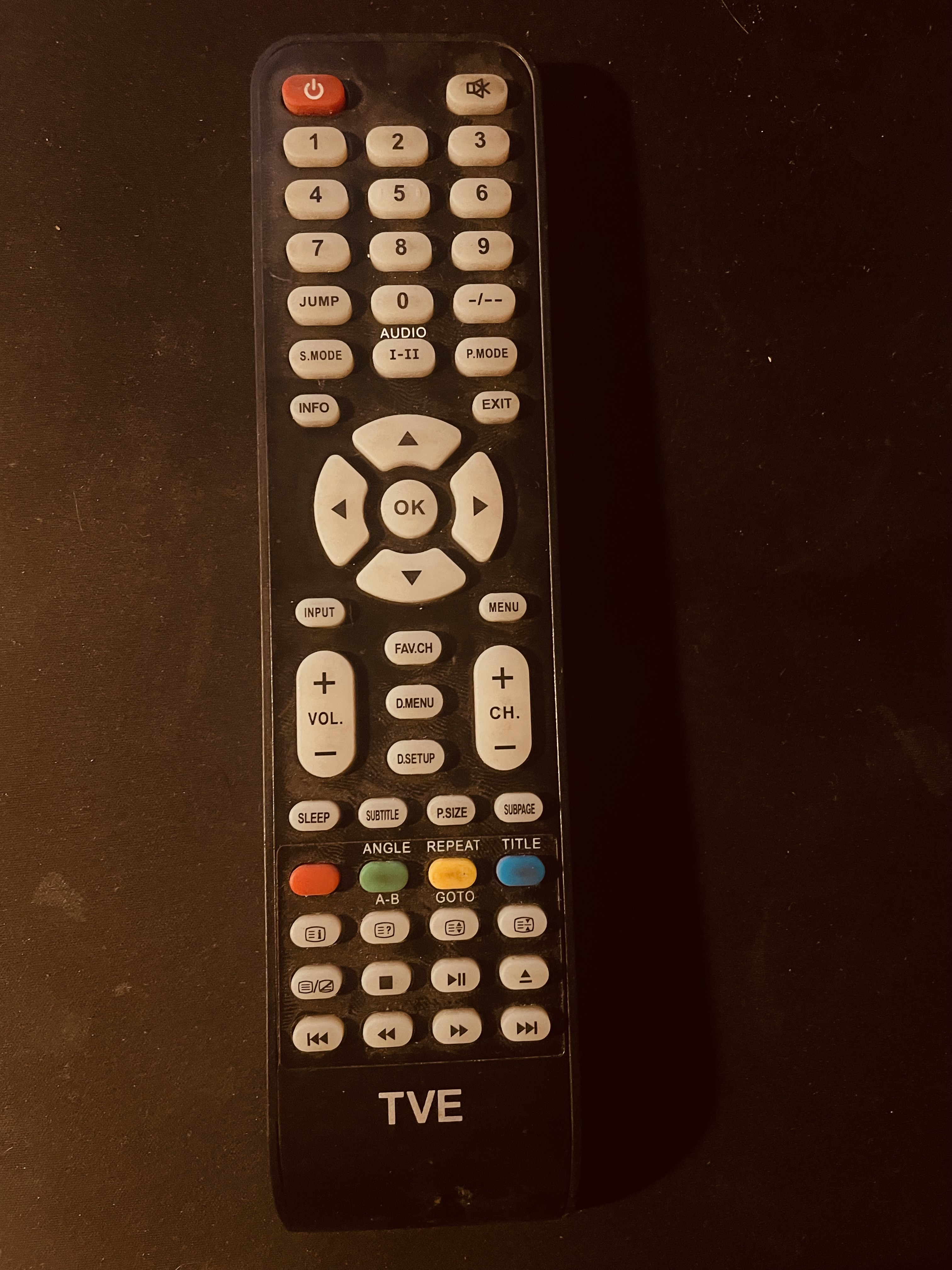 Oryginalny pilot do telewizorów TVE czarny